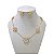Conjunto Folheado Ouro 18K e Prata 925 Flor Cravejada - Imagem 1