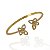Bracelete Folheado Ouro 18k e Prata 925 Borboleta Cravejada - Imagem 1