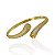 Bracelete Folheado Ouro 18k e Prata 925 Duas Pontas Cravejada - Imagem 1