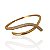 Bracelete Folheado Ouro 18k e Prata 925 Ondulado Cravejado - Imagem 1