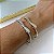 Bracelete Folheado Ouro 18k e Prata 925 Laço Cravejado - Imagem 2