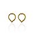 Brinco Folheado Ouro 18k Gota - Imagem 1