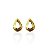 Brinco Folheado Ouro 18k Gota Martelada - Imagem 1