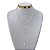 Colar Triplo Folheado Ouro 18k Gravatinha Cristais Bolinhas elos - Imagem 1