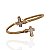 Bracelete Folheado Ouro 18k e Prata 925 Cruz Cravejada - Imagem 1
