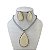 Conjunto Folheado Ouro 18k Malha Pedraria Gota - Imagem 6