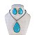 Conjunto Folheado Ouro 18k Malha Pedraria Gota - Imagem 11