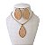 Conjunto Folheado Ouro 18k e Prata 925 Orgânico Madrepérola Malha - Imagem 1
