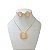 Conjunto Folheado Ouro 18k e Prata 925 Pedraria Quadrado Cravejado - Imagem 1