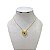Colar Folheado Ouro 18k Coração Cravejado - Imagem 1