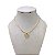 Colar Folheado Ouro 18k Laminada Borboleta Cravejada - Imagem 1