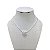 Colar Folheado Ouro 18k e Prata 925 Laminada Flor Cravejada - Imagem 1