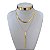 Colar Duplo Folheado Ouro 18k e Prata 925 Escamas Gravatinha - Imagem 1