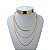 Colar Triplo Folheado Ouro 18k Fita Laminada Torcida - Imagem 1