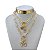 Colar Folheado Ouro 18k Filho Correntaria Mandala Cravejada - Imagem 1
