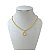Choker Folheada Ouro 18k Riviera Gota Cravejada - Imagem 1