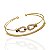 Bracelete Folheado Ouro 18k e Prata 925 Elos Cravejado - Imagem 1