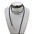 Choker Couro Bijuteria Dourado e Prata Country Cavalo - Imagem 2