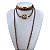 Choker Couro Bijuteria Dourado Country Cavalo - Imagem 2