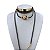 Choker Couro Bijuteria Dourado Country Cavalo - Imagem 1