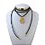 Choker Couro Bijuteria Dourado Country Cavalo - Imagem 1