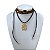 Choker Couro Bijuteria Dourado Country Cavalo - Imagem 2