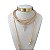 Choker Couro Bijuteria Dourado Cruz Strass - Imagem 1
