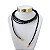 Choker Couro Trabalhado Bijuteria Dourado Country - Imagem 1