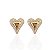 Brinco Folheado Ouro 18k e Prata 925 Coração Cravejado - Imagem 1