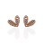 Brinco Folheado Ouro 18k e Prata 925 Coração Cravejado - Imagem 1