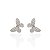 Brinco Folheado Ouro 18k e Prata 925 Borboleta Cravejada - Imagem 2