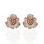 Brinco Folheado Ouro 18k e Prata 925 Flor Cravejada - Imagem 1