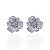Brinco Folheado Ouro 18k e Prata 925 Flor Cravejada - Imagem 2