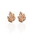 Brinco Folheado Ouro 18k e Prata 925 Folhas Cravejada - Imagem 1