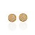 Brinco Folheado Ouro 18k e Prata 925 Redondo Cravejado - Imagem 1