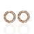 Brinco Folheado Ouro 18k e Prata 925 Redondo Vazado Cravejado - Imagem 1