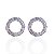 Brinco Folheado Ouro 18k e Prata 925 Redondo Vazado Cravejado - Imagem 2