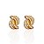 Brinco Folheado Ouro 18k e Prata 925 Elo Torcido Cravejado - Imagem 1