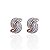 Brinco Folheado Ouro 18k e Prata 925 Elo Torcido Cravejado - Imagem 2