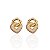 Brinco Folheado Ouro 18k e Prata 925 Elos Gota Cravejado - Imagem 1