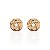 Brinco Folheado Ouro 18k Mandala Cravejada - Imagem 1