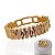 Conjunto Anel e Bracelete Folheado Ouro 18k e Prata 925 Tiras Cravejada - Imagem 1