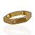 Bracelete Folheado Ouro 18k e Prata 925 Abaulado Sextavado - Imagem 3