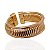 Bracelete Folheado Ouro 18k e Prata 925 Abaulado Espiral - Imagem 1