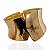 Bracelete Folheado Ouro 18k e Prata 925 Abaulado X - Imagem 1