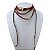 Choker Couro Bolinhas Bijuteria Dourado Country - Imagem 1
