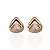 Brinco Folheado Ouro 18k e Prata 925 Triângulo Cravejado - Imagem 1