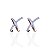 Brinco Folheado Ouro 18k e Prata 925 X Cravejado - Imagem 2