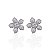 Brinco Folheado Ouro 18k e Prata 925 Flor Cravejado - Imagem 2