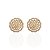 Brinco Folheado Ouro 18k e Prata 925 Mandala Flor Cravejada - Imagem 1